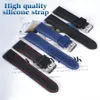 18mm 20mm 22mm Universal Man Silicone Strap Rubber Watchband voor Hamilton Submarine Casio Blue Watch Bracelet Band Sports Tools