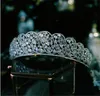 Princesse Couronne Pageant Diadème Zircon Élégant Bandeau De Mariage Accessoires De Cheveux De Mariée Bijoux Argent Coiffure De Bal Ornement Chapeaux Pièce