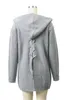 Moda-EUR Lady's Long Cardigan Women Twist Sweter Bandaż Split On Back Top Casual Długie Rękawy Oversize Coat Top Odzież do sprzedaży