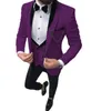 Ny högkvalitativa män kostym 3 stycken One Button Groom Tuxedos Shawl Lapel Groomsmen Bästa Man Passar Mens Bröllop Prom Passar (Jacka + Byxor + Vest