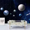 Dropship Custom Wandbild Tapete für Schlafzimmer Wände 3D Cartoon Sternenspace Universe 3D Poster Foto Kinder Zimmer Hintergrund Wandmalerei