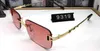 new fashion sports buffalo horn sunglasses for men rimless square styles logo women eyeglasses gold and silver metal stent with original b