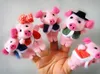 50pcs=10 lot Lovely Finger Puppet Tell story baby plush toys RPG use Role play Doll Hand Puppet Animal Toy Group