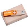 Пользовательский логотип цветных металлов + Maple Wood USB флэш-накопитель Pendrive 4 ГБ 8 ГБ 16 ГБ 32 ГБ 64 ГБ 128 ГБ на наряду персональные подарки на наряду оптом