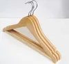 Natuurlijke houten kleerhanger jas hangers voor droge en natte dubbele doek Doel rek antislip opslag houders levert