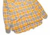 Фланелевые рубашки с длинными рукавами в сетку Шотландии в стиле хип-хоп, мужская рубашка большого размера с удлиненным изогнутым подолом, красная, желтого1251w