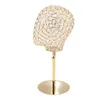 Shinny ed elegante strass decorato manichino testa parrucca cappello occhiali display supporto manichino con base235q