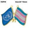 Rainbow & Sweden Friendship Flag Lapel Pin Flag Badge Lapel Pins Badges Brooch XY0578-2