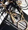Nowe vintage t pasmo dławiki dla kobiet złoty łańcuch naszyjnik femme metalowe koło wisiorek Naszyjnik Chunky Jewelry8846406