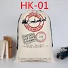 2020 kerstcadeau tassen grote biologische zware canvas tas Santa Sack Trektas met rendieren Santa Claus Sack Tassen voor kinderen