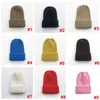 Vinter Kvinnor Stickad Hat Varm Pom Pom Big Fur Ball Wool Hat Ladies Skull Beanie Solid Crochet Skid Utomhus Skull Kepsar