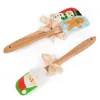 Nouveau Design De Noël Alimentaire Non-Stick Gâteau Beurre Couteau Spatule Manche En Bois Silicone Grattoir Cuisine Cuisson Outils