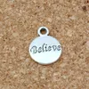 100Pcs/lot Antique Silver Hope Believe Love Faith Jesus Charms Pendants For Jewelry Making Bracelet Necklace Findings 11.5x15.5mm A-23