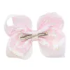 8 pouces Sparkly Girl Jumbo JoJo Rainbow Sequin Hair Cows on Alligator Clip pour Kid Girl Coil Clip4635970