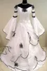 Vestidos de noiva medievais preto e branco vintage manga longa flare vestidos de noiva celtas plus size vestido de novia