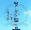 Corona 16 "Bong de vidro três camadas fenda honeybomb Perc tubo de água alta em cores claras Dab Rigs com acessórios conjunto conjunto