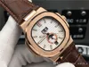 Super 55 5726 1a-1 montre DE luxe automatic watch refined steel shell sleeve 44 5mm 12mm waterproof 50m sapphire anti-scratch glas326F