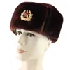 Nya ryska arméns militära hattar Pilothatt Polishatt Vinter Men Snow Cap med öronmuffor Skid Varma tjocka hattar för män 5560 cm4930342