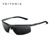 VEITHDIA Marke Alumunum männer Polarisierte UV400 Spiegel Sonnenbrille Randlose Rechteck Herren Sonnenbrille Brillen Für Männer 6501 CX200704