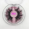 25mm 3d Mink Lashes Partihandel 200Pairs / Lot Thic Strip 3D Mink Eyelashes Anpassad Förpackning Etikett Makeup Dramatiska Lång Mink Lashes