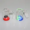 Nargile 45/90 Derece Cam Kül Catcher Kaseleri 14mm Erkek Eklemli Fıskiye Ashcatcher Sigara Boru Bong Silikon Konteyner Dab Rig Bongs