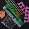 Acrylic Manicure Set 78pcs Acrylic Powder Glitter för Nail Art Kit Crystal Rhinestone Brush Decoration Tools Kit för manikyr
