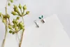 Korean Style Asymmetric Green Potted Seedlings Studs Sprout Sterling Sier Mini Stud Earring Female Shovel Cute Earrings