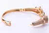 Donia jewelry luxury bangle European and American fashion party exaggerated leopard copper micro-inlaid zircon bracelet designer