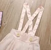 赤ちゃん女の子の服子供花のトップスサスペンダーズパンツ夏のカジュアルな服セット綿ベストTシャツワイドレッグズボン服C6096
