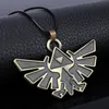 hübsche Anime Halskette Die Legende der Zelda Halskette Anhänger hochwertiger Anime -Schmuck Maxi Halskette für Frauen Männer Geschenk Leder 7367476