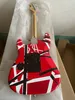 Wolf Eddie Edward Van Halen 5150 White Stripe Red Electric Guitar Floyd Rose Tremolo Locking Nut Maple Neck Fingerboard 1 Bri9971349