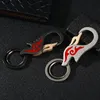 Men's Waist Hanging Stainless Steel Keychains Personality Flame Key Chain Small Car Keychain Accessories Beautiful Gift Box