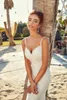 Eddy k Beach Mermaid Wedding Dresses Spaghetti Lace Bridal Gowns Sweep Train Backless Boho Wedding Dress Custom Made