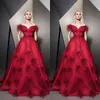 Ziad Nakad 2019 Prom Dresses Schulterfrei Feder Perlen A Line Abendkleid Bodenlangen Formelle Partykleid Kleider für besondere Anlässe