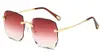Atacado-óculos de sol óculos de sol sem aro de luxo óculos de sol quadrado marca designer para mulheres sem moldura 148