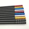 Ingen färg Nej Wax No Rust Alloy Chopsticks Set Högkvalitativa Creative Gifts Hotel Japan Style Privat Hem Fem Par Pack