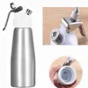 500ml Cream Whiper Rostfritt Stål Skumer Metall Whipper Kaffe efterrätt Färskt grädde Smör Dispenser Whipper Foam Maker ZZA2387