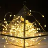 LED Strings 2M Copper Silver Wire Lights Battery Fairy light Firefly Lights For Christmas Halloween Home Party Wedding Party Decoration EUB