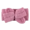11 color Baby Knitting Wool Win Bows Opaska na głowę Baby Girl Head Bands Designer Designer Projektantka Girl Hair Akcesoria Hairban9510439