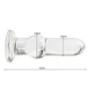 Transparent glas analplugg 13 * 4cm Anal dilator Dildo G Spot Stimulator Butt Pluggar Glas Dildos för Kvinnor Buttplug Sexleksaker Y19062802