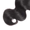 Malaysische Jungfrau Haarverlängerungen Körperwelle Gerade Brasilianisches Haar Verworrene lockige menschliche Haarbündel mit Verschluss 3pc Lose Tiefwelle