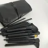 Ny professionell 24 st / set makeup borste uppsättning smink toiletry kit ull märke make up pensel set fall