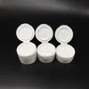 50G/ML White Empty Refillable Cosmetic Plastic Jars with Inner Flip Cap Make Up Face Cream Lotion Storage Container Travel Case Bottle Pot