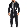 Hot Men One-Piepet Garment Pajama Playsuit Zipper Bluza Bluza Męskie Onesie Kamuflaż Drukuj Kombinezon Streetwear Kombinezony1