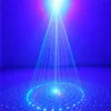 AUCD Mini 9 Mönster Blue LED Red Laser Lens Lights Effect Portable Projector 3W Disco DJ Party Show Club Stage Lighting SL09RB