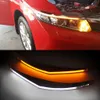 1 Pair Car Headlight Decoration Yellow Turn Signal 12V DRL LED Daytime Running Light For Honda Civic 2011 2012 2013 2014 20159569316