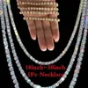 Hip Hop Iced Out Ketten Schmuck voller Diamant Bling Tennis Kette einreihige Halskette für Männer Frauen 18 Zoll-30 Zoll