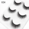 Cils de vison 3D 3 paires de cils doux faits à la main 19 modèles de faux cils faits à la main outil de maquillage de beauté bateau gratuit 30