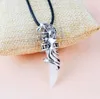 Exquisite Men Necklace Antique Silver Tribal Stark Wolf Fang Tooth Necklace Vintage jewellery Wolf Tooth Dragon Pendant Necklace