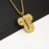 C Ikery offre spéciale Punk couleur or Gear pendentif collier bijoux de mode pour hommes en acier inoxydable accessoires de fête SX-001